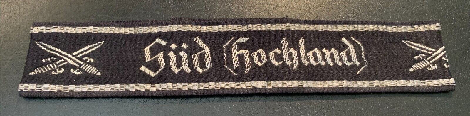 Ns Soldatenbund "sud (hochland" (staff) Cuff Title