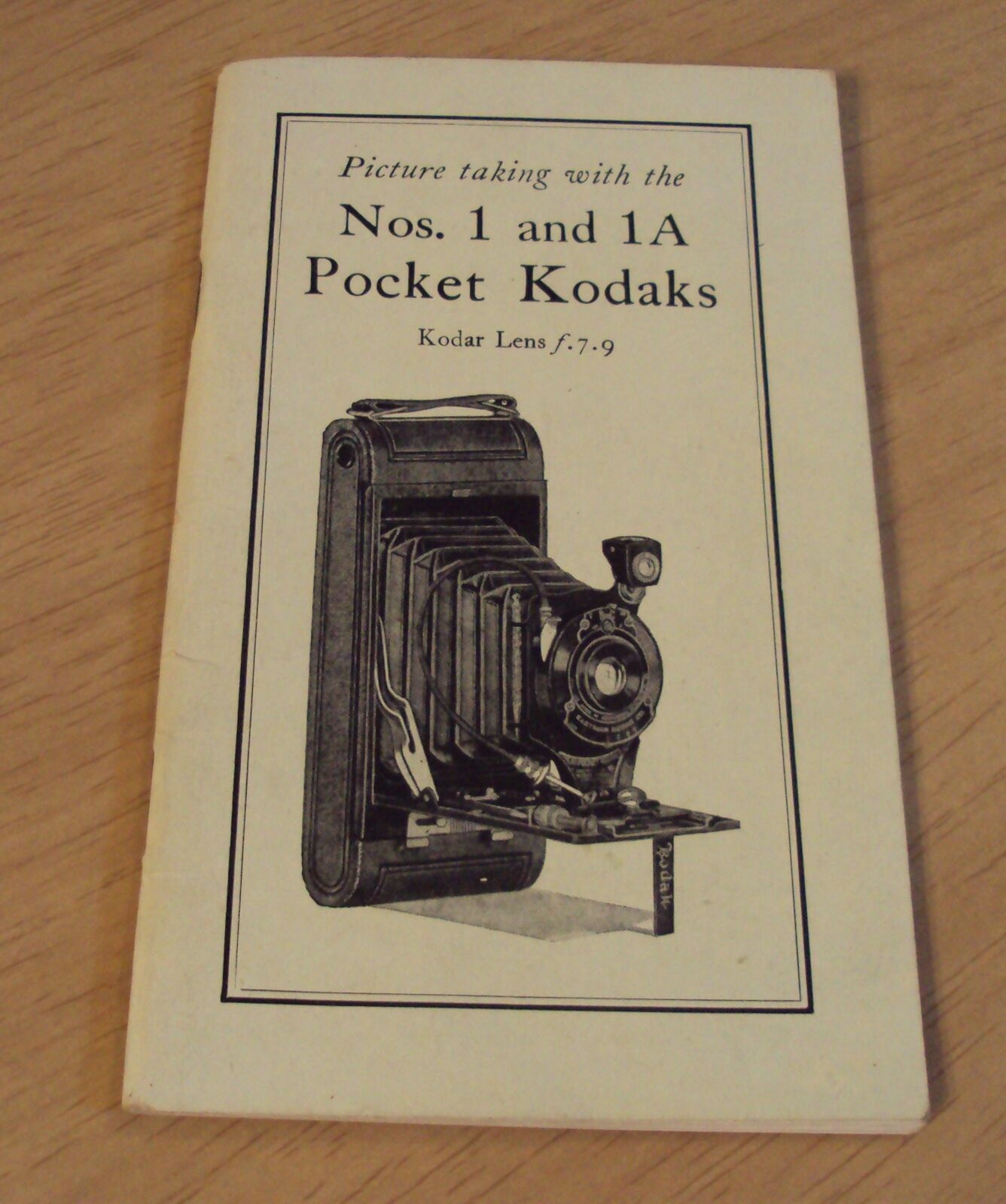 Vtg 1920's Camera Manual/booklet~"nos. 1 And 1a Pocket Kodaks" Photography~