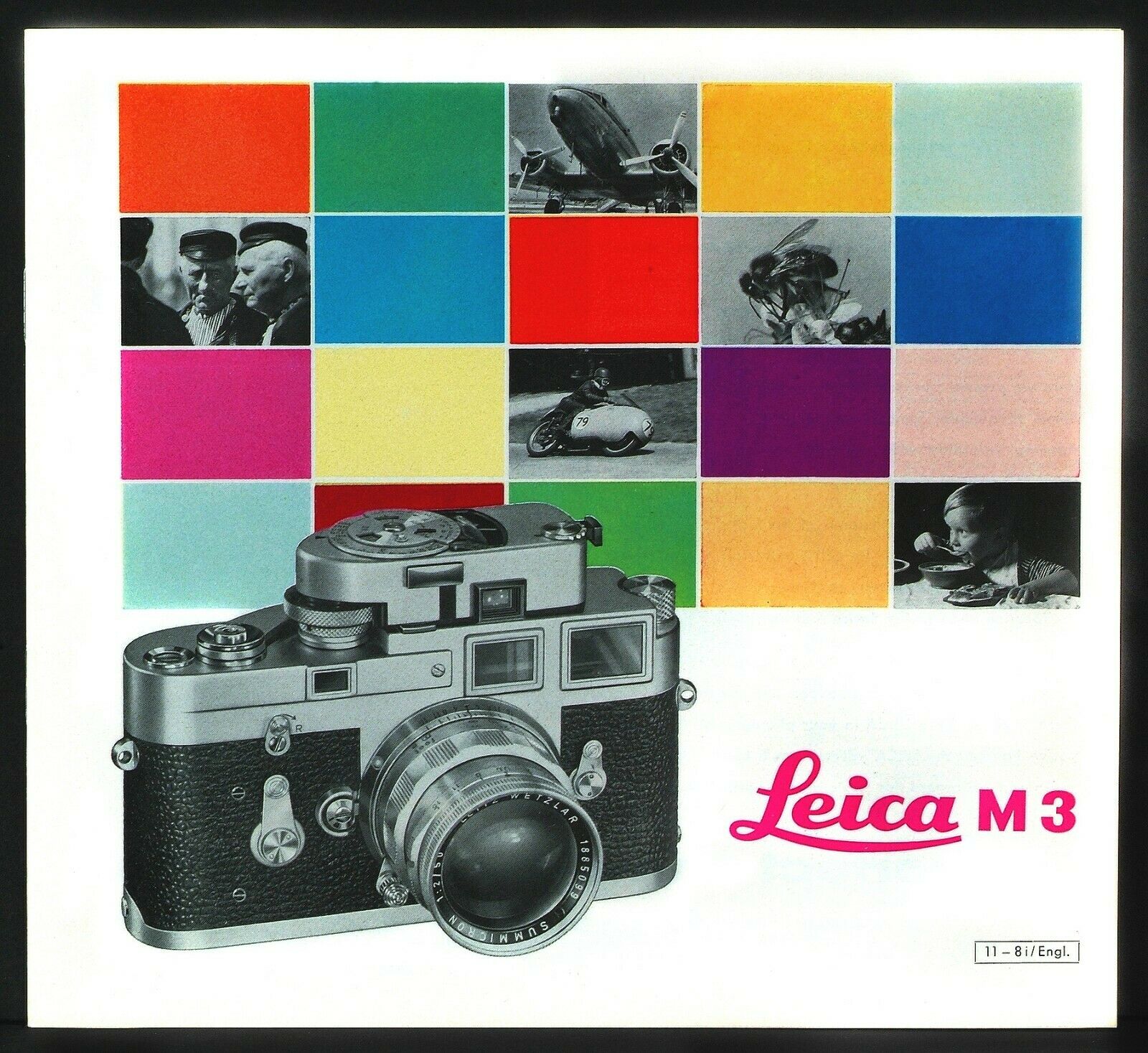 Leica Vintage & Rare Original M-3 Catalog 1962 No Dealer Imprint, From Germany.