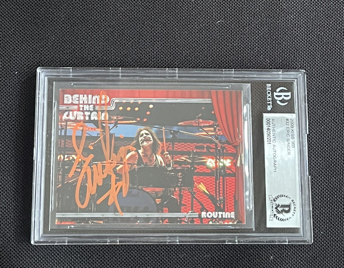Eric Singer 2009 Kiss 360 Signed Autographed Card Beckett Bas Authentic