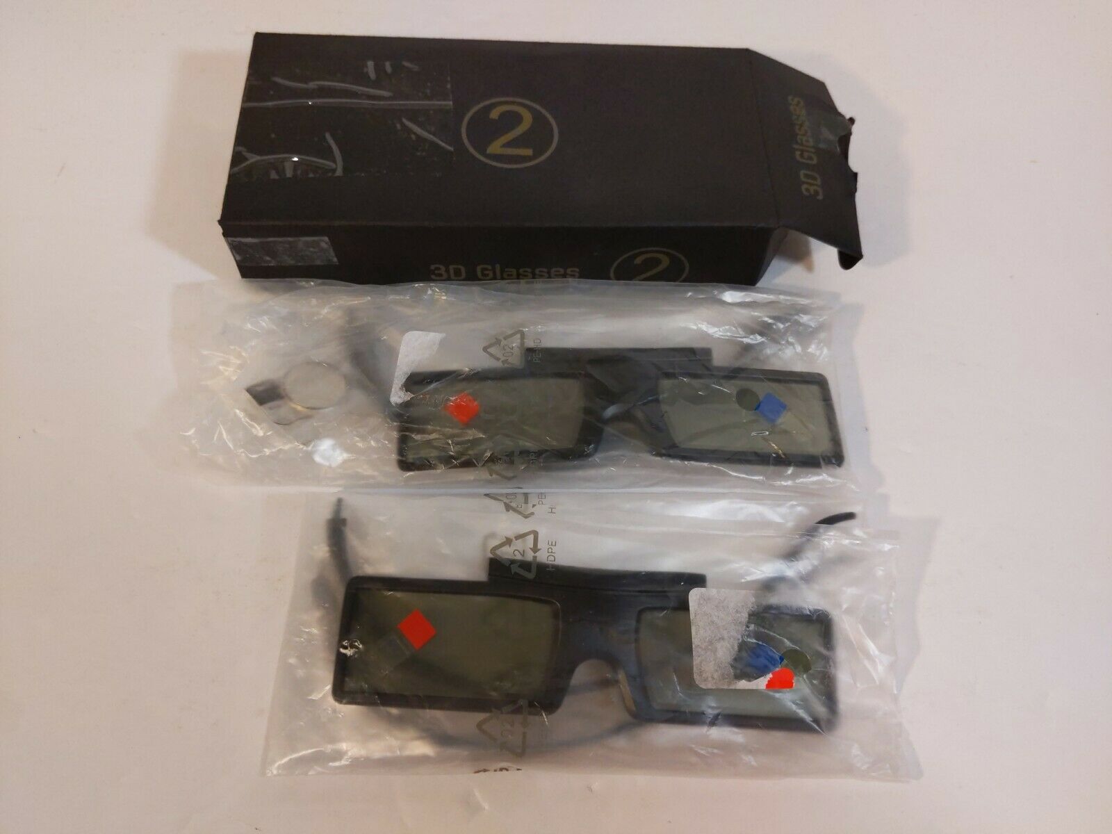 Samsung Ssg-4100gb *qty 2* Black 3d Active Glasses For 2012 3d Hdtv’s