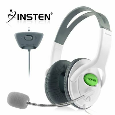 White Headset Headphone W/mic For Xbox 360 Live Elite Slim Wireless Controller