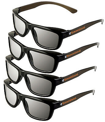 Ed 4 Pack Cinema 3d Glasses For Lg 3d Tvs Edimensional Adult Sized Passive New!!