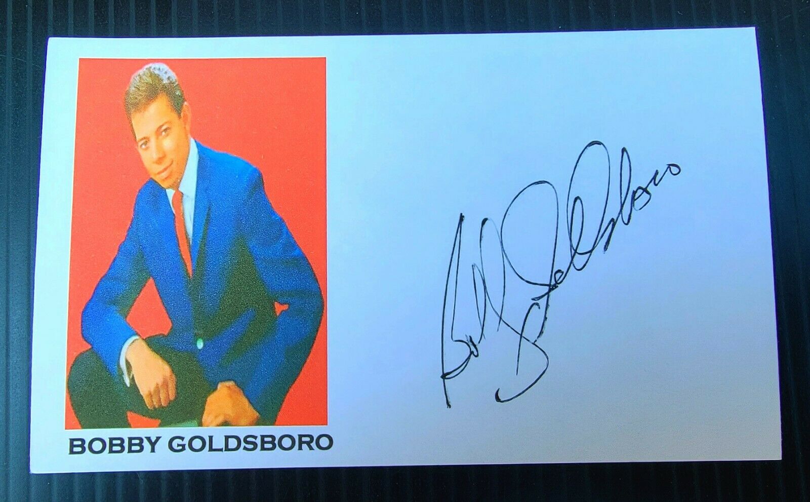 Bobby Goldsboro "honey" Autographed 3x5 Index Card