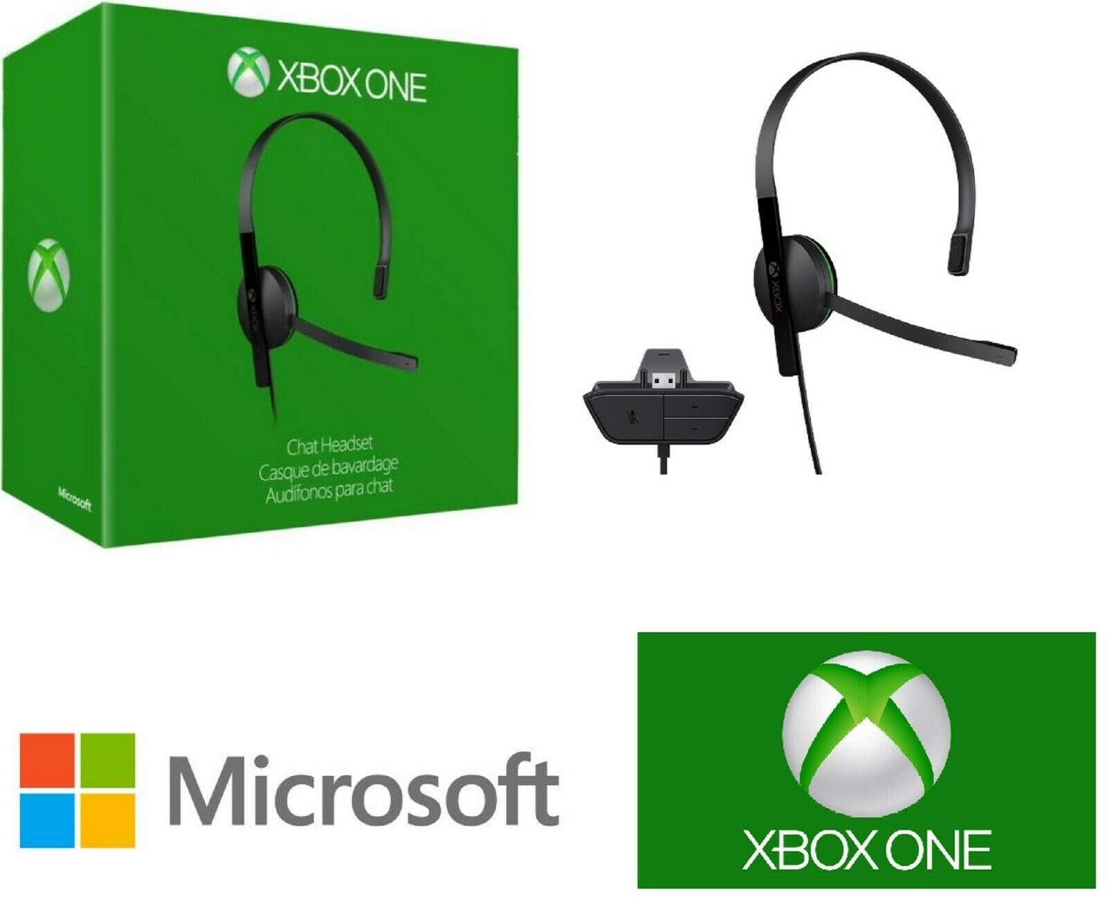 100% Official Genuine Microsoft Xbox One Chat Headset