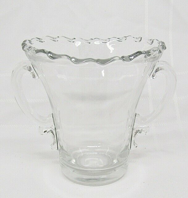 Fostoria Century Clear Glass 6" Double Handle Vase