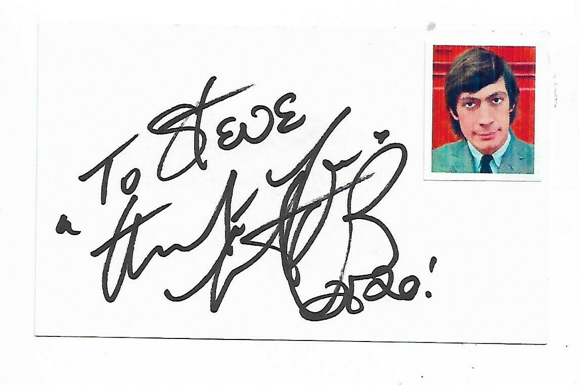 Charlie Watts Signed 3x5 Index Card 'rolling Stones' 'to Steve'