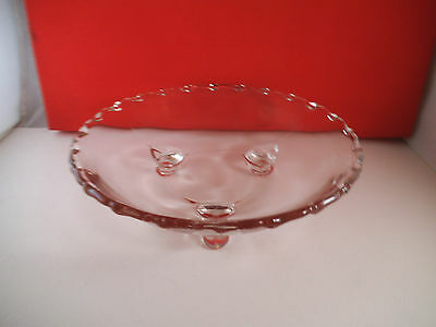 Vintage Fostoria Century Clear Glass Three Toed Footed Bowl