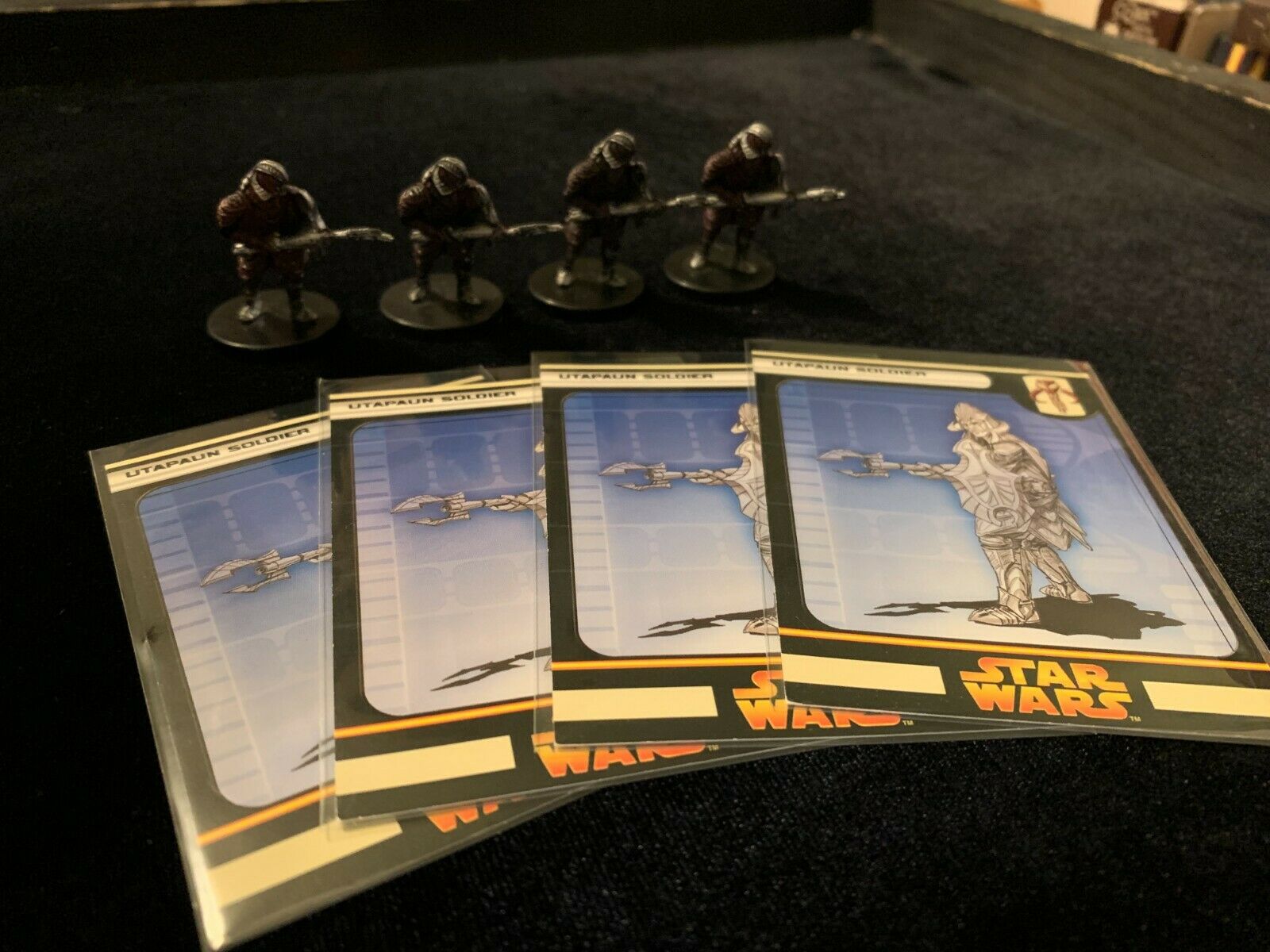 Star Wars Miniatures Utapaun Soldier Lot Revenge Of The Sith With Card