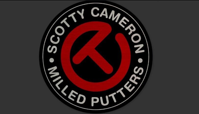 Scotty Cameron Sticker - Large Circle T - 3.125" Round - Maroon/charcoal