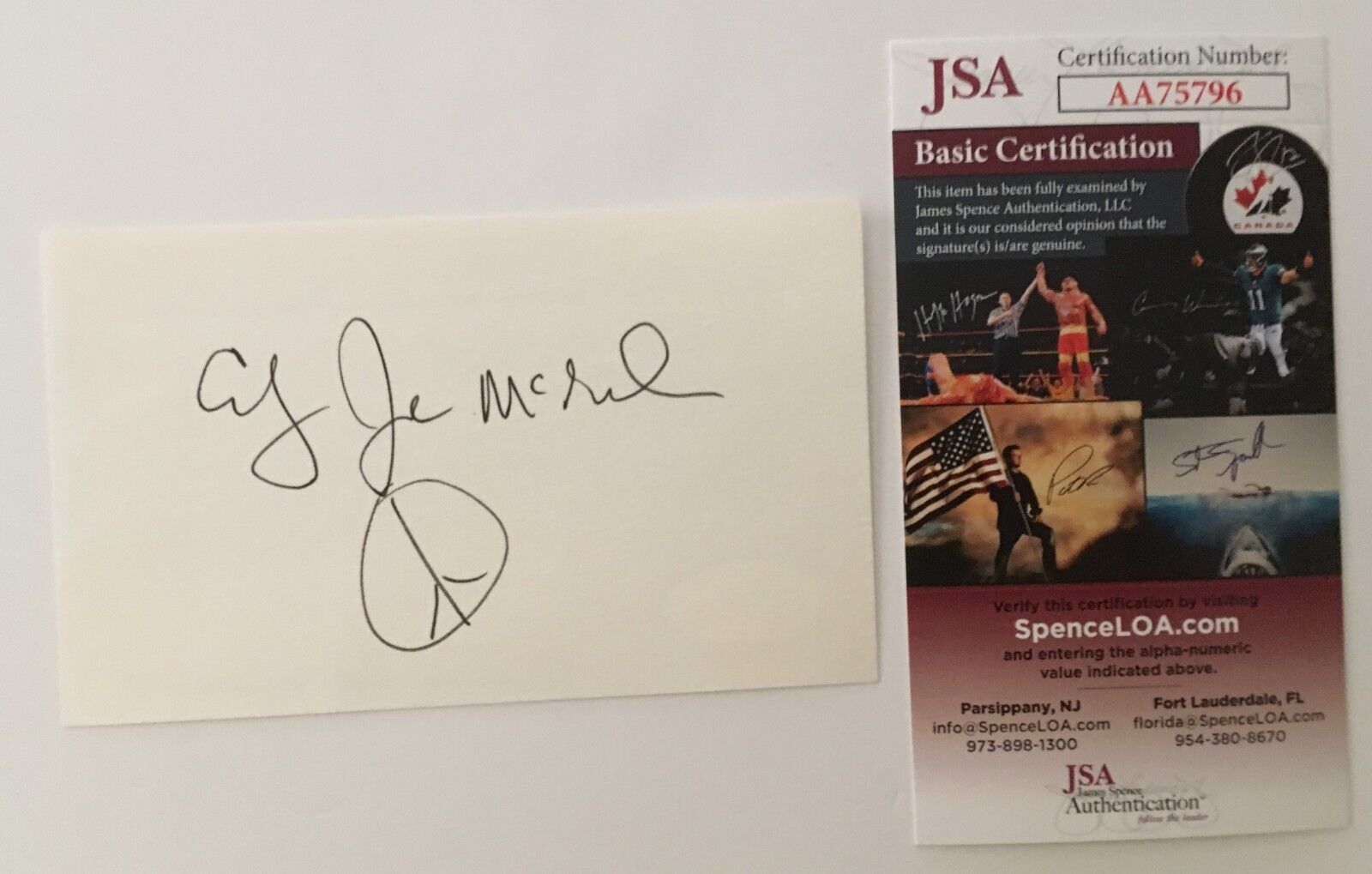 Country Joe Mcdonald Signed Autographed 3x5 Card Jsa Certified