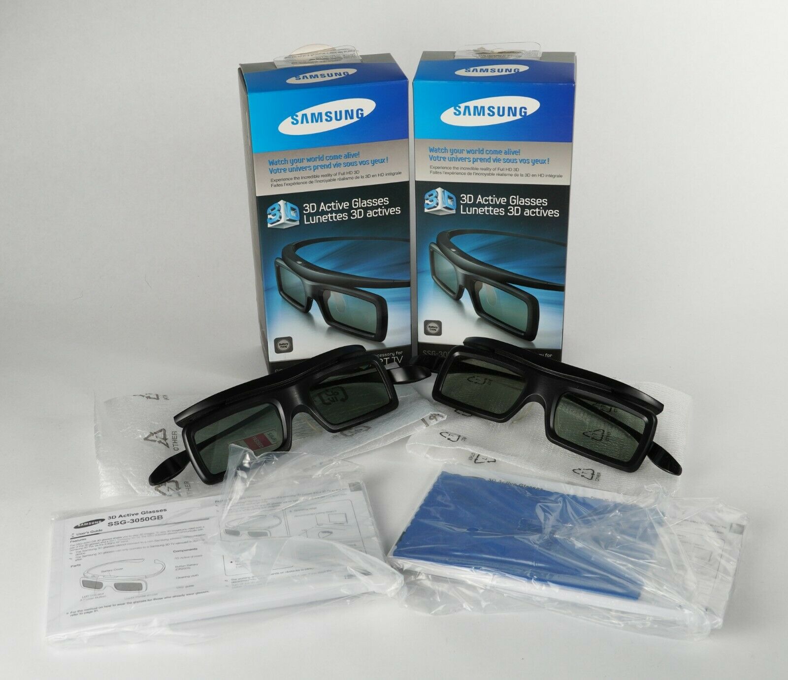 Samsung Ssg-3050gb 3d Active Glasses - Black...2 Pair