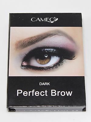 Cameo Cosmetics Perfect Brow- Dark Brown Eyebrows Brush Stencils Tweezer Brush