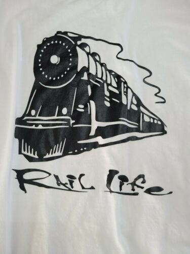 Rail Life Adult Tshirt 2xl Train Railroad T-shirt Railway Rr Ry Conductor
