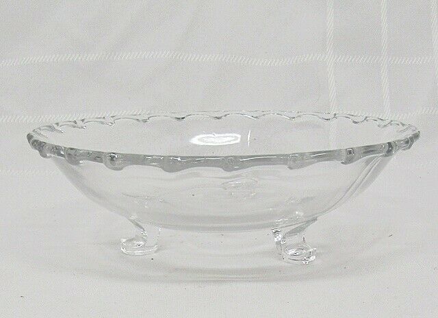 Fostoria Century Clear Glass 7.25" Three Footed Bowl