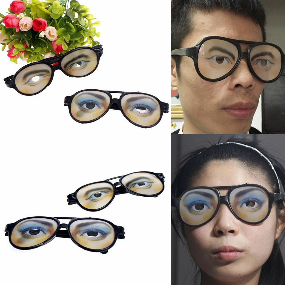 Funny Glasses Fake Eye Spectacles Shades Prank Joke Stag Bachelorette Party