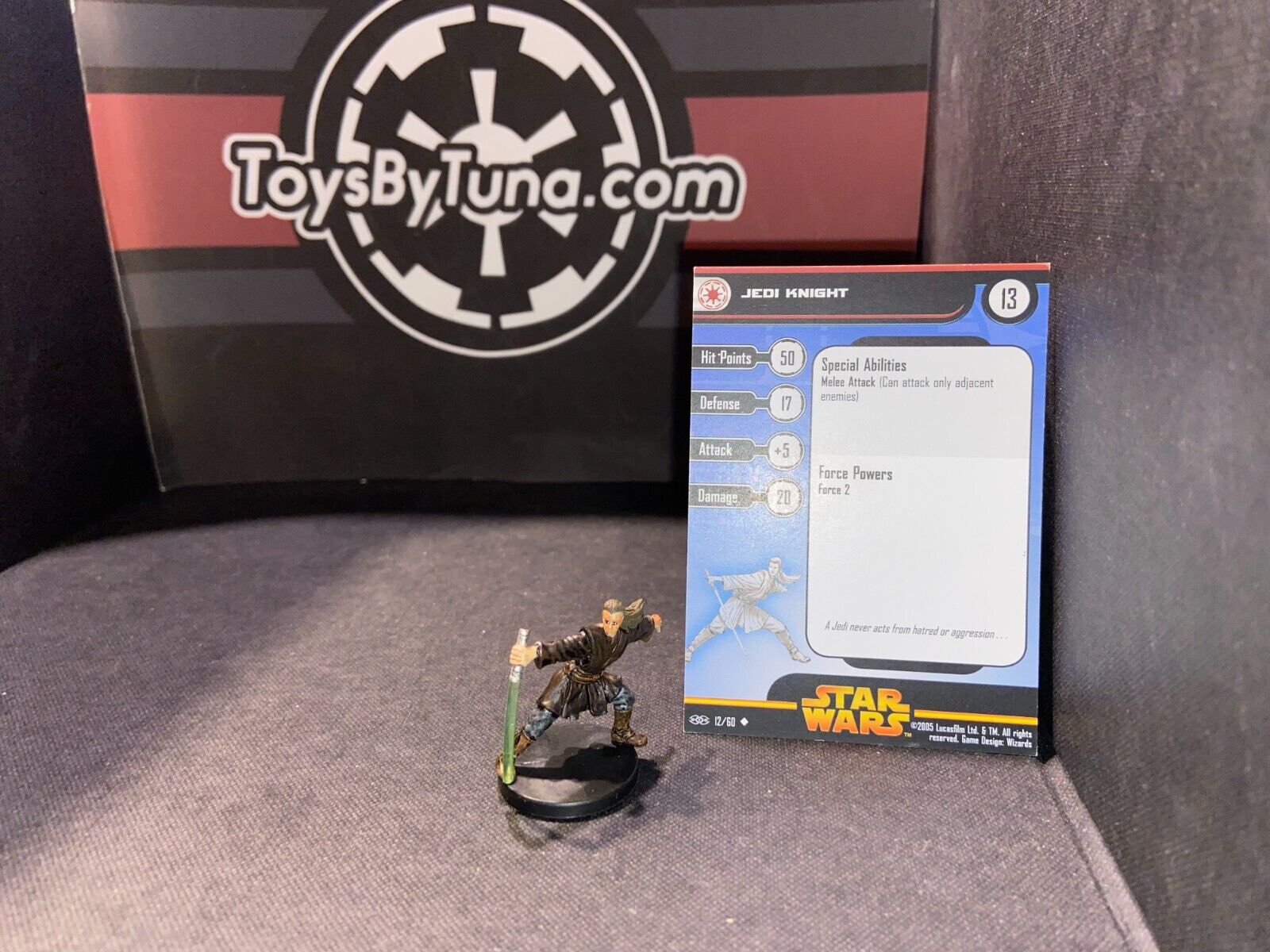 Star Wars Miniatures Jedi Knight W/ Card Mini Rpg Legion Assault Rots
