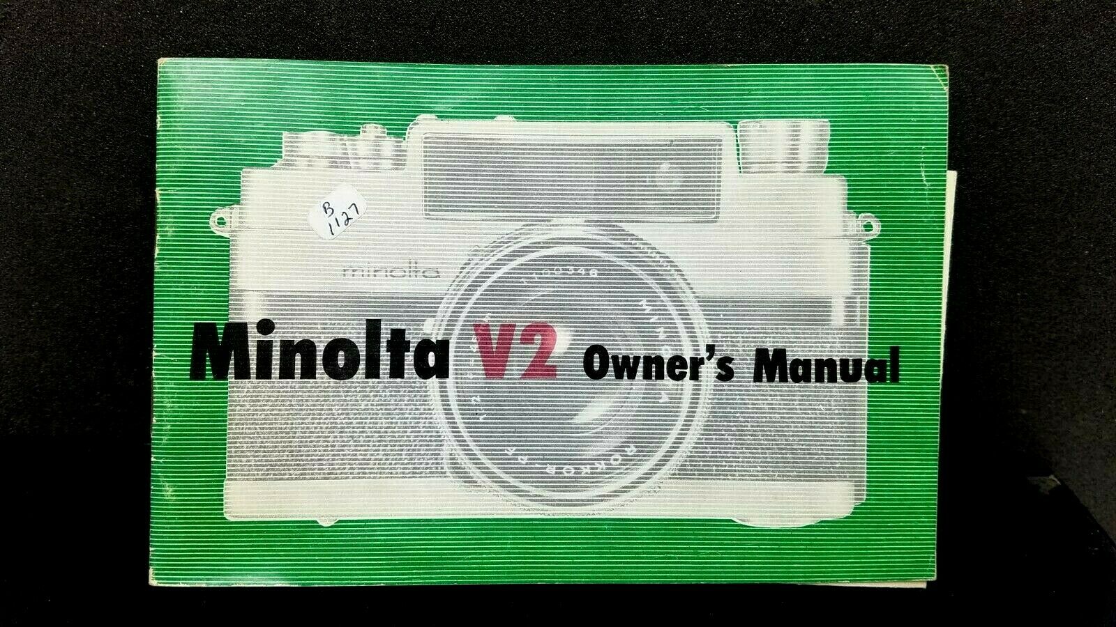 Original Minolta V2 Rokkor Pf 45mm Camera Owner's Operating Manual Instructions