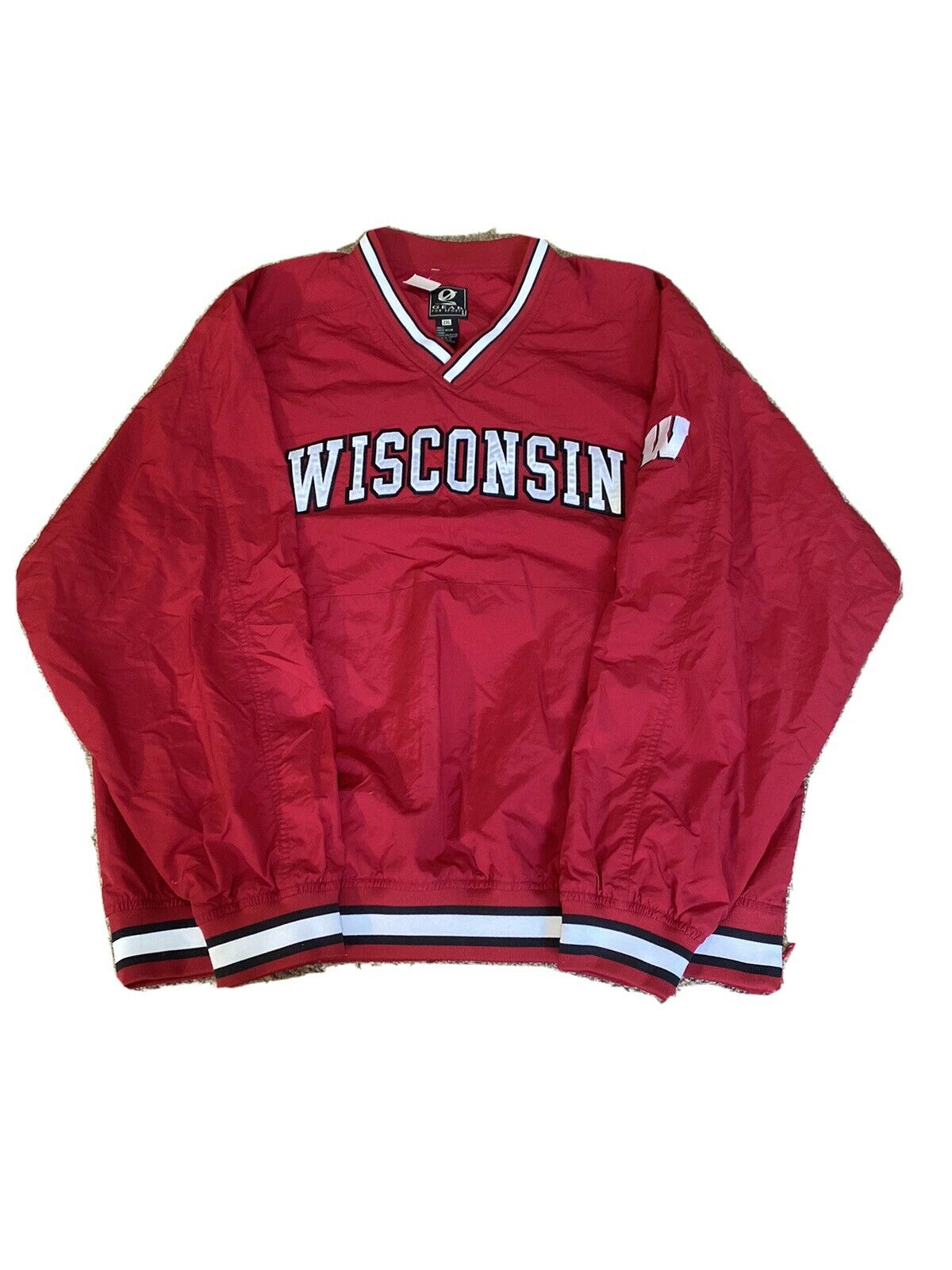 Vintage 90’s Wisconsin Red Pullover Windbreaker Jacket Xxl